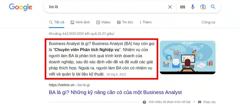 Đoạn meta description