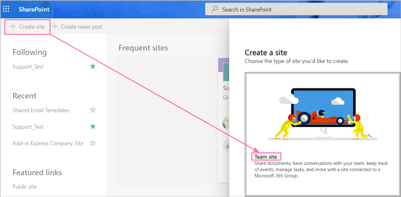 Cách tạo site trong SharePoint đơn giản và hiệu quả (Nguồn: Internet)