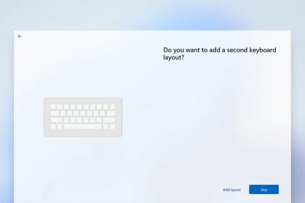 Khi đến màn hình “Secondary Keyboard Layout”