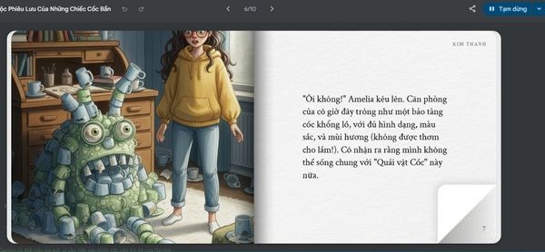 Bấm nút Nghe để AI kể chuyện